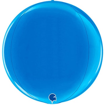 Шар G 15" 3D СФЕРА, Металлик Blue, б/рис