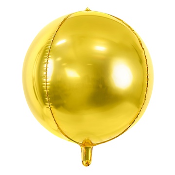 Шар ПД 16" 3D Сфера, б/рис, Металлик Gold