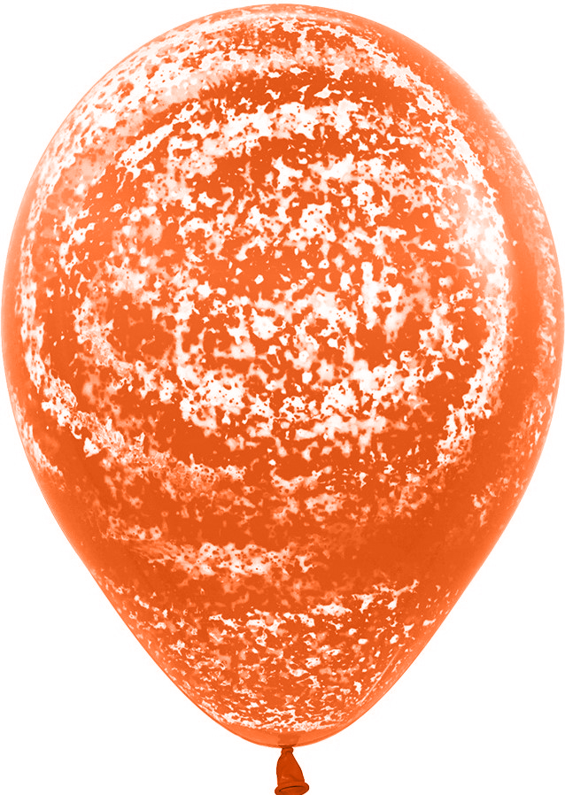 Шар S 12" Морозное граффити, Оранжевый (061), пастель, 25 шт