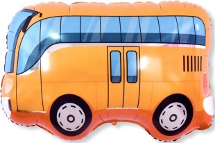 Шар Х Фигура, Автобус, Оранжевый, 34"/86 см