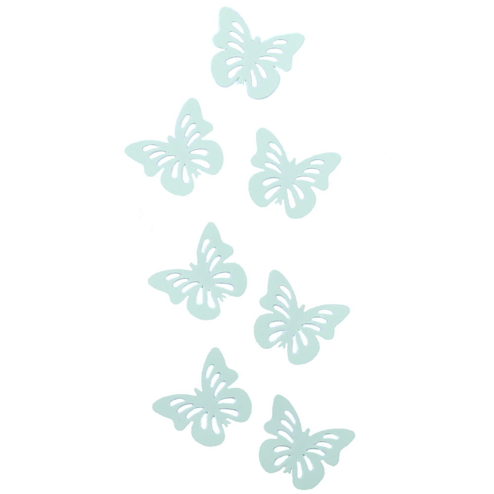 Декоративные наклейки с перфорацией "Бабочки" салатовые 6 х 4 см 24 шт /Мо
