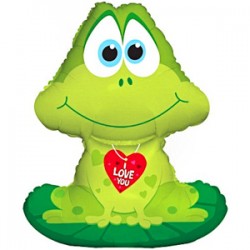 Шар С Фигура, Лягушка с сердечком, Зеленый (81 см)
