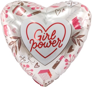 Шар Ag 19" Сердце, Girl Power (конфетка)
