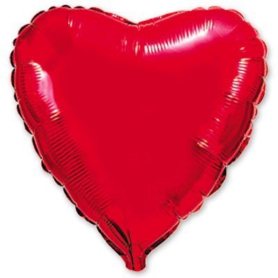 Шар Ag 9" Сердце, Красный