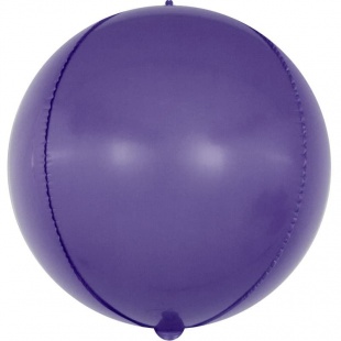 Шар (24"/61 см) Сфера 3D, Макарунс, Фиолетовый