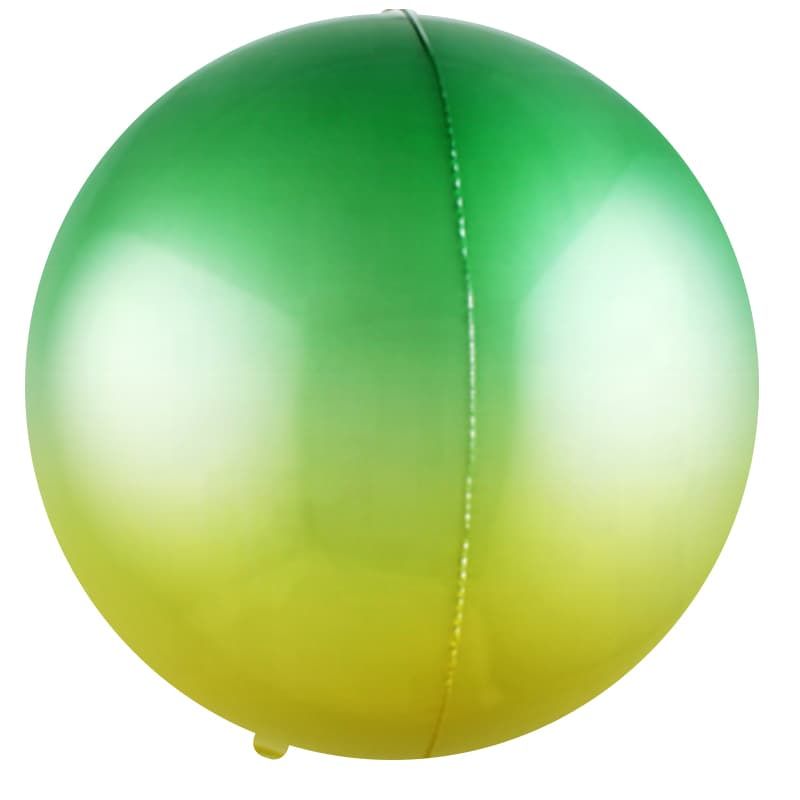 Шар Х Сфера 3D, Зеленый/Желтый, Градиент,  (22"/56 см)