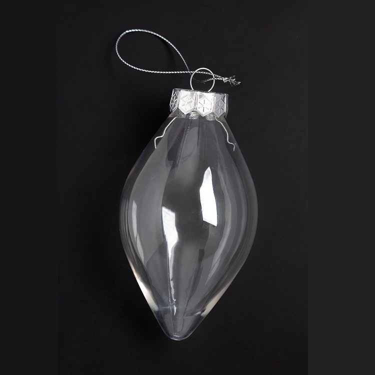 Пластиковая основа для декора, Новогодний шар, Кулон, 12*6 см