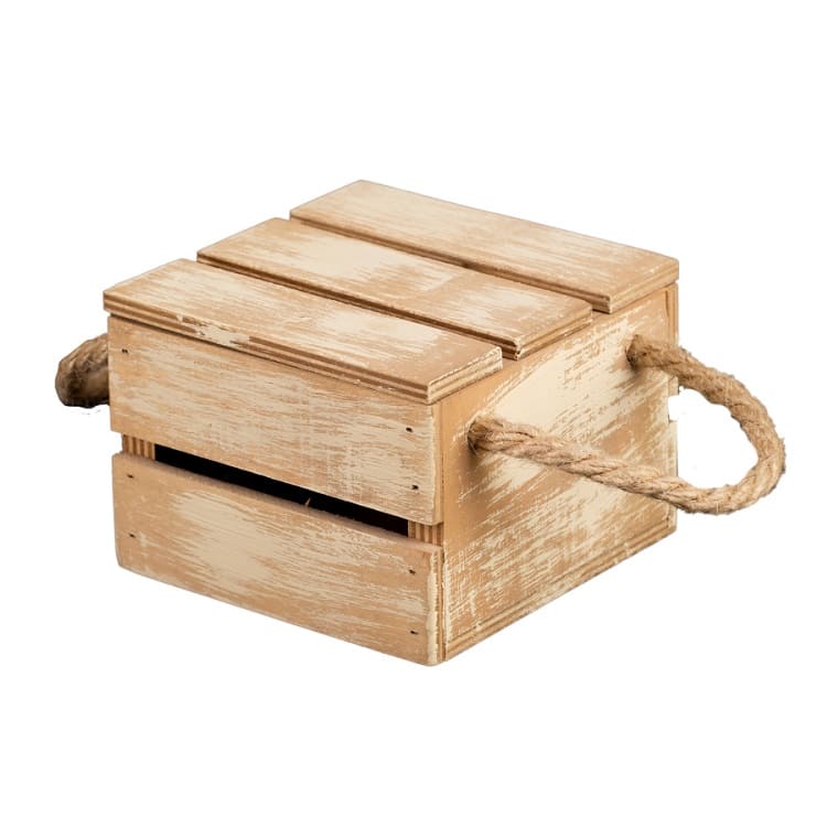 Ящик деревянный Светло-коричневый (115х115х80 мм)