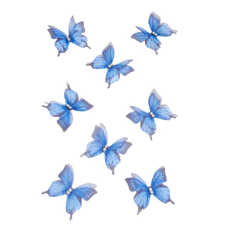 Бабочки шифоновые маленькие №17, 3 см, 10 шт /Сф