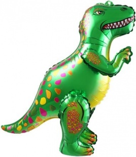 Шар Х ХОД Фигура, Динозавр Аллозавр, Зеленый, в упаковке. 25"/64 см