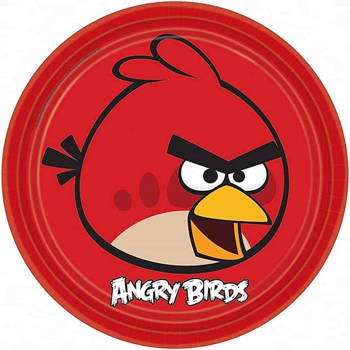 Тарелка бумажная Angry Birds 23 см. 8 шт./АМС