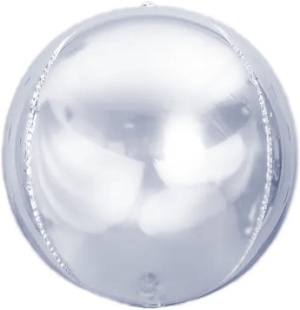 Шар Х 3D Сфера, Серебро, 32"/81 см