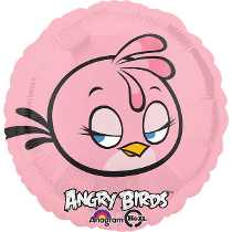Шар А 18" Круг, HeSAVER Angry Birds Розовая птица S60