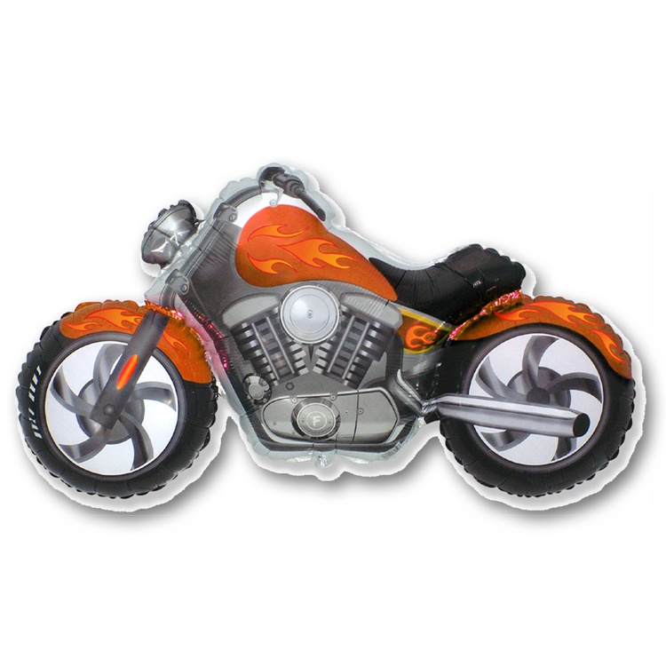 Шар Ф Фигура, Мотоцикл, Оранжевый (31"/79 см) 