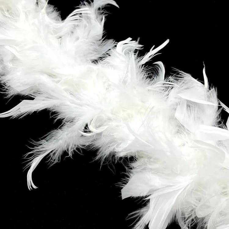 Боа из перьев, белый, 180 см./Сф