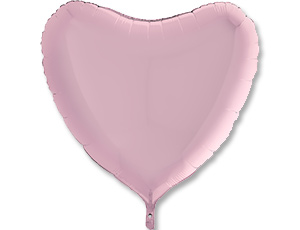 Шар Г 36" Сердце, Pink, Пастель