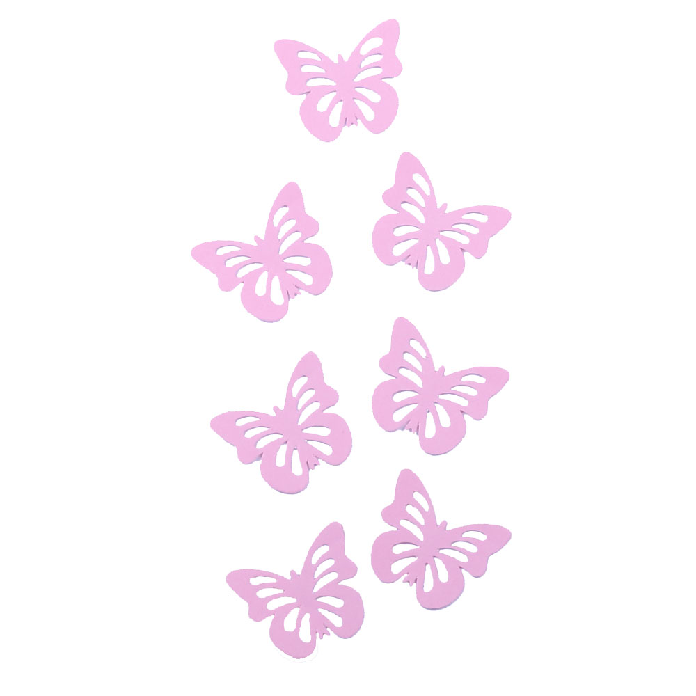 Мо Декоративные наклейки с перфорацией "Бабочки" розовые 6 х 4 см 24 шт