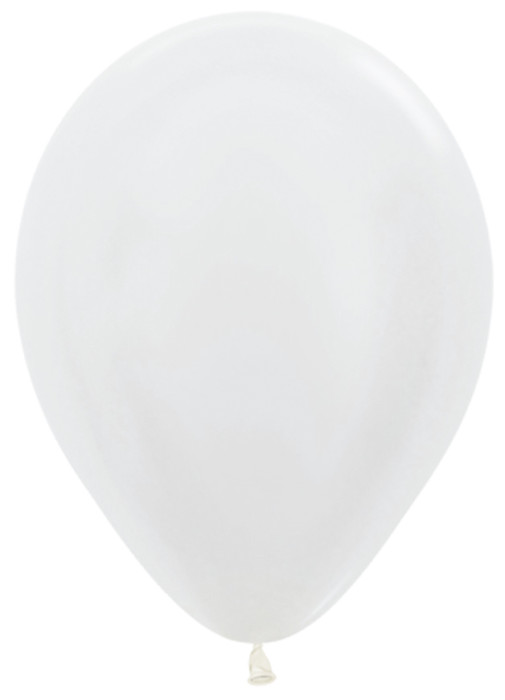 Шар S 9"/406 Перламутр Белый жемчужный/ White, 100 шт.