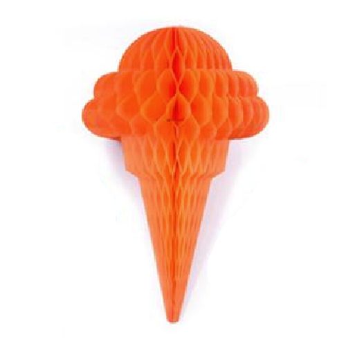 Бумажное украшение Мороженое, оранжевый, 32*20 см / Мо